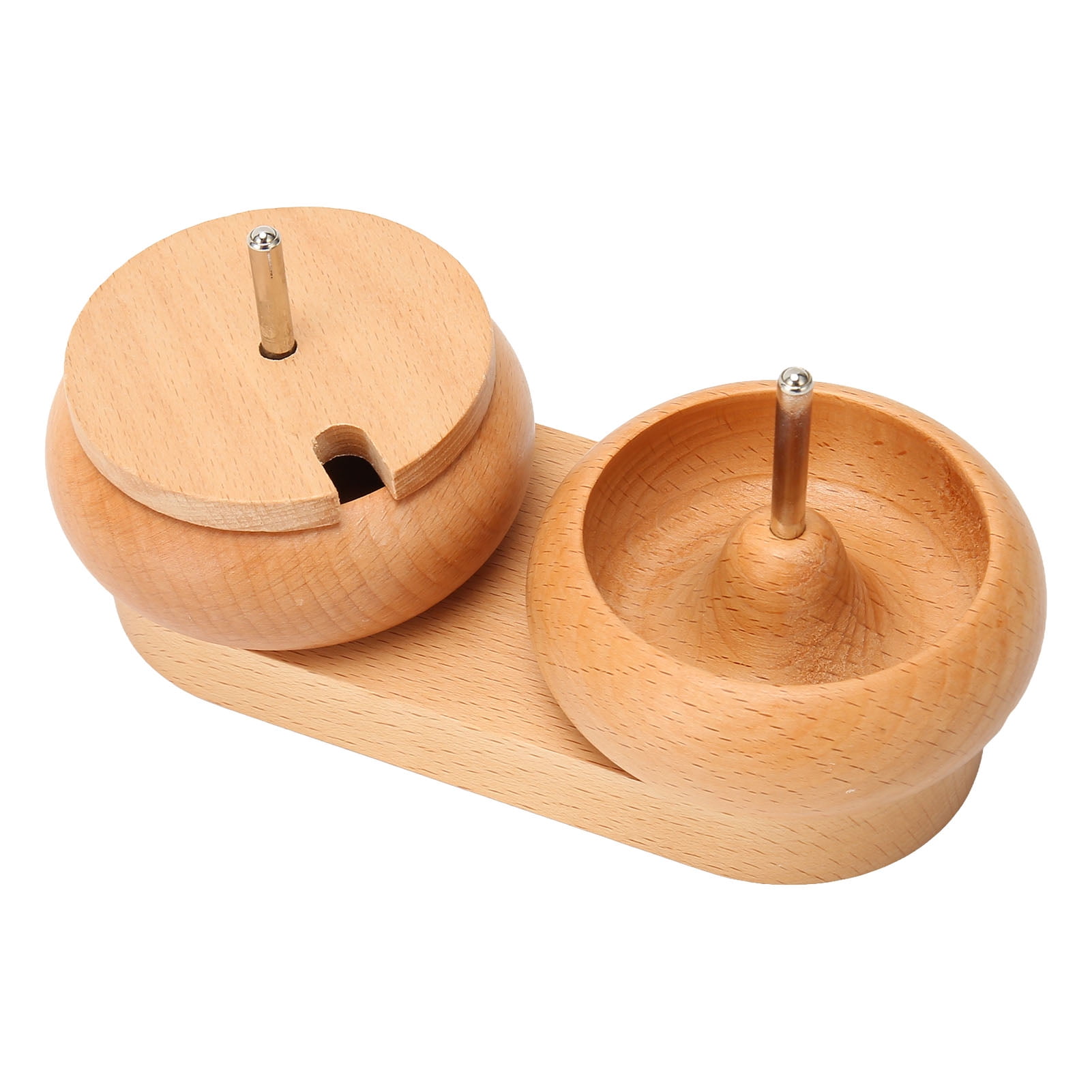 Bead Maker, Polished Metal Shaft Bead Bowl Strong Wood For DIY