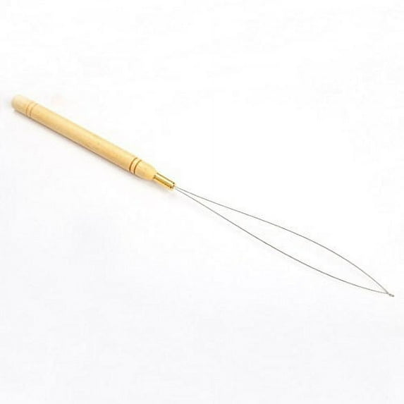 Bead Microring Loader Threader for Hair Extension Loop Needle Threader Pulling Hook Tool Installation