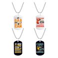 thumbnail image 1 of Bead Necklace Creative Color-Printed Stainless Steel Tag Necklace Father's Day Gift Titanium Steel Necklace, 1 of 4