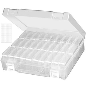 Bead Organizer Box, 30 Slots Bead Storage Containers, Mini Plastic Rectangle Storage Boxes with Hinged Lids for Beads Rhinestones Jewelry Seeds Crafts Small Items (1 Pack)