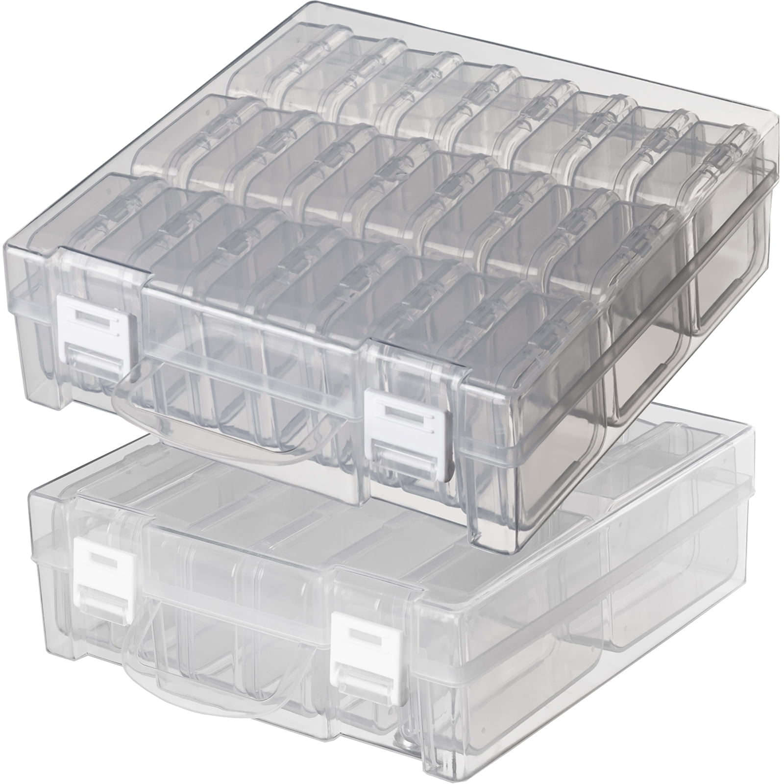 Bead Organizer Box, Bead Storage Containers, Diamond Painting Storage Containers, Plastic Small Clear Embroidery Box for Rhinestones Jewelry  Rings Charms