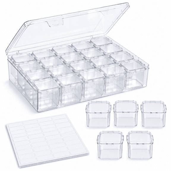 Bead Organizer Box, Clear Plastic Bead Storage Containers