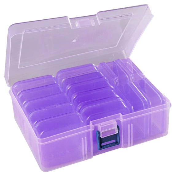 Bead Organizer Box with Hinged Lids, Clear Plastic Storage Containers for Jewelry Making, DIY Crafts, Nail Art, and Small Parts - Portable Craft Organizer for Beads, Threads, 1 Set, 6.5x4.72x2.28"
