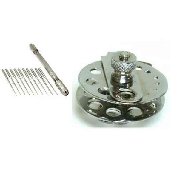 Bead Pearl Vise & 10 Bead Reamers w/ Pin Vise For Jewelry Design & Repair Kit