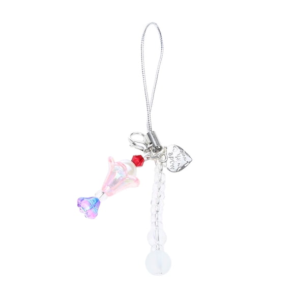 Bead Pendant Keychain Stylish Phone Anti-lost Lanyard Personalized Keyrings Decoration for Women's Bags Backpack Wallet