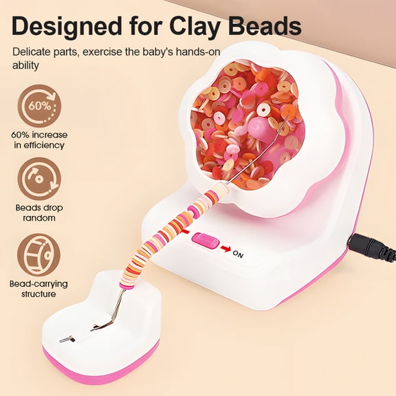 Bead Spinner,/ 3 Clay Bead Kit Clay - Clay Kit With Spinner Qisuo Bead Spinner Kit With Bead Spinner Convenient Clay Needles / - Bead Shieny White / Bead Needles Spinner Buzhi Bead White