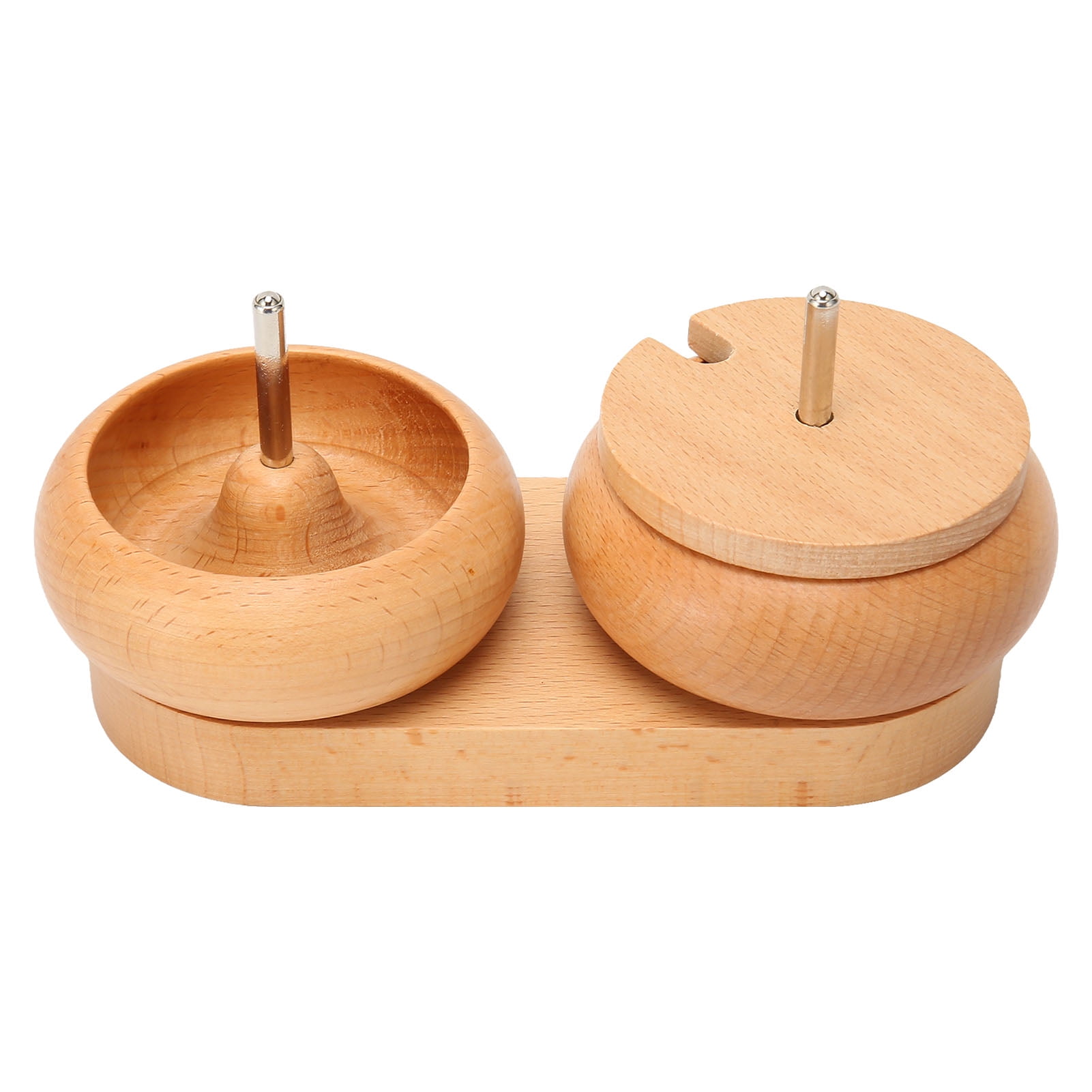 Bead Spinner for Jewelry Making,Polished Wood Cover Metal Shaft Stable Oval Base Complete Bead