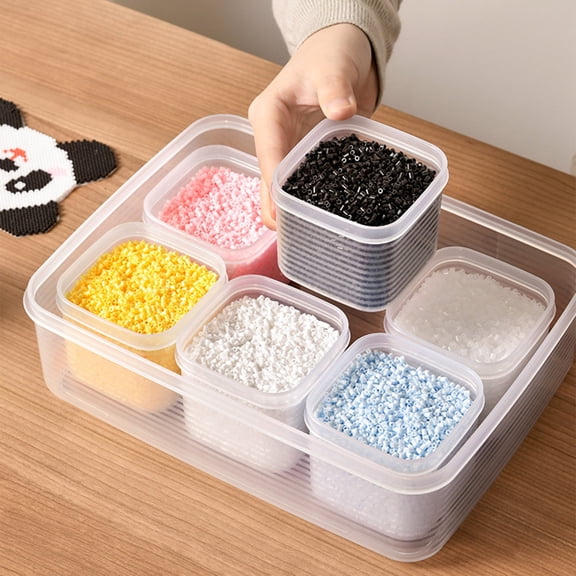 Bead Storage Box Compartment Organizer, Large Capacity Craft Storage Case With Divided Sections Secure Lid Easy Sorting, For Beads Jewelry Sewing Supplies Craft Storage