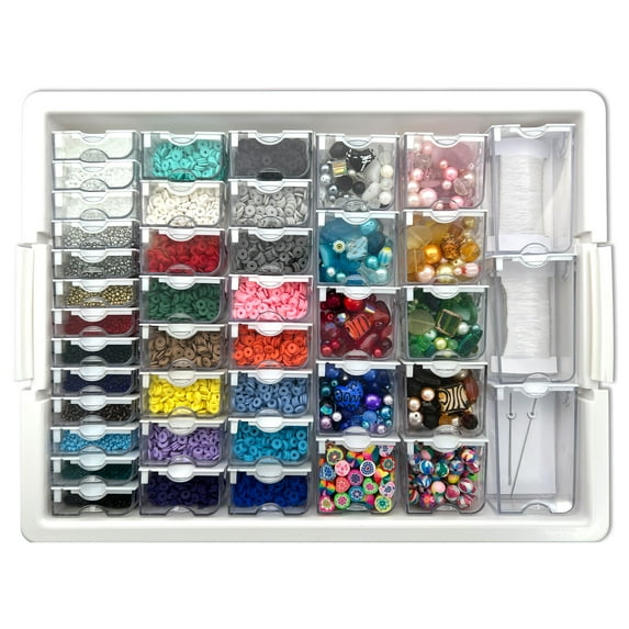 Bead Storage Solutions Elizabeth Ward Assorted Glass and Clay Bead Tray