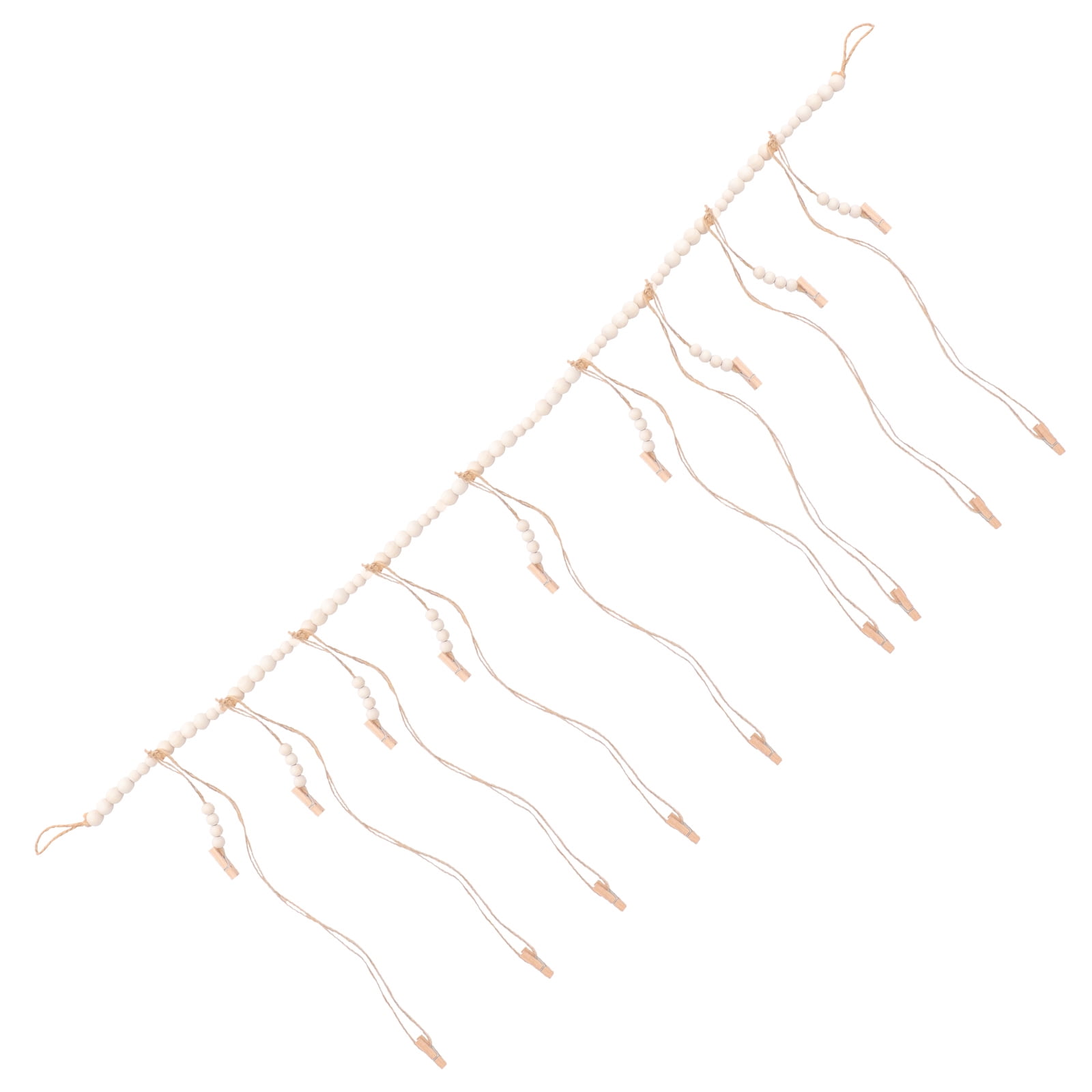 Bead String Photo Storage Home Decor Picture Clips Wall Hanging Fringe Garland Wall Photo Display Beads Wall Hanging