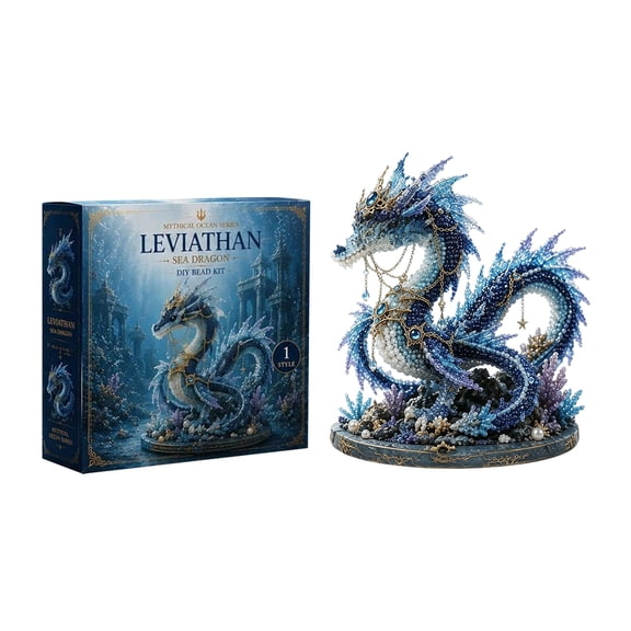 Bead Stringing Kit, DIY Dragon Sculpture Craft Set, Creative Beaded Figurine Making, Artistic Handcraft Activity for Adults, Decorative Display Ornament