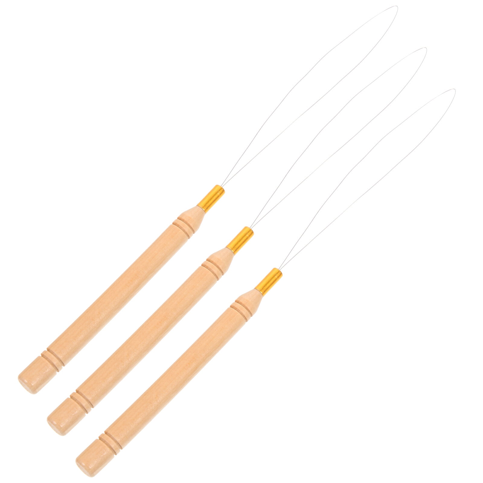 Bead Threader Tufting Supplies 3 Pcs Beaded Wooden Threading Tool Tools Beads Dreadlock Accessories Beading Needles