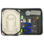 Bead Tray Design Flocked Board Set for Jewelry Making Repair Kit DIY Bracelet Necklace Craft Measuring Tool Jewelers Organizer Tray with Pliers, Caliper, Beading Tool Kit23Pcs