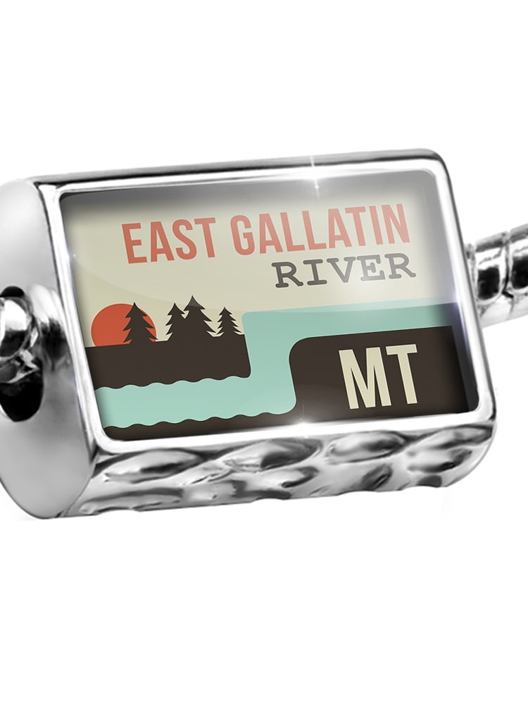 NEONBLOND Bead USA Rivers East Gallatin River - Montana Charm Fits All European Bracelets