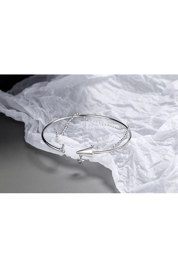 Bead chain star open bracelet women's fashion creative fashion personality paper plane double-layer bracelet