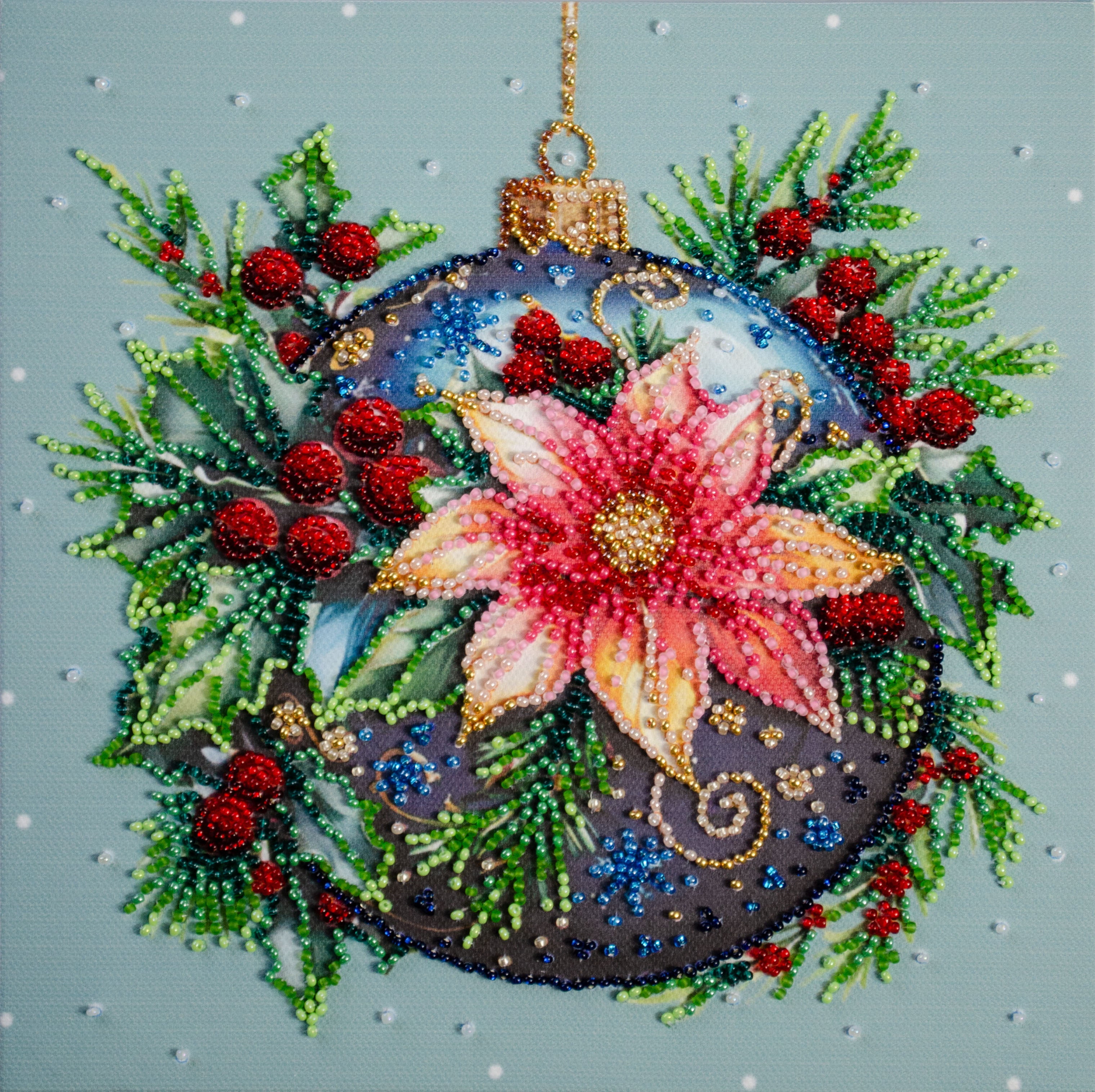 Bead embroidery kit - Christmas glow AMB-113