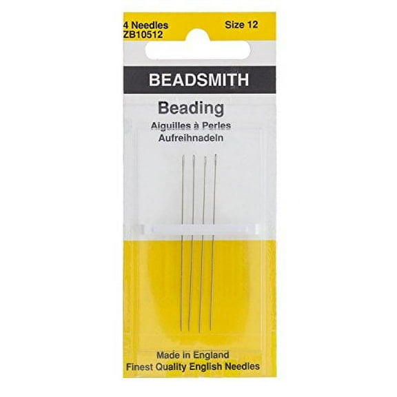 BeadSmith Size 12 Beading Hand-Sewing Needles (4 Pieces)
