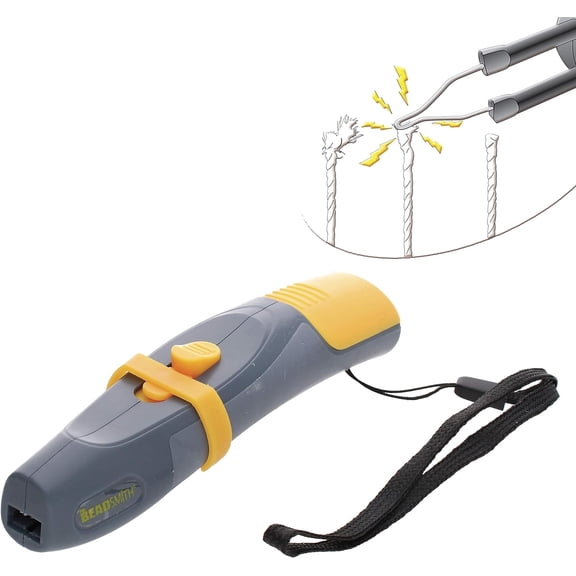 The Beadsmith Thread Zap Ultra Retractable Tip Thread Burner Tool, 5" x 1.25", Battery Operated (2X AAA), for Jewelry Making, Bead Weaving, Cord Cutting, DIY Crafts