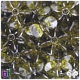 thumbnail image 1 of BeadTin Avocado Transparent 25mm SunBurst Craft Beads (80pcs), 1 of 1