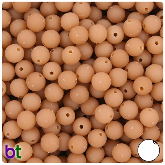 BeadTin Bone Matte 8mm Round Craft Beads (300pcs)