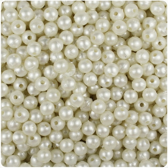 BeadTin Bridal Pearl 6mm Round Craft Beads (500pcs)