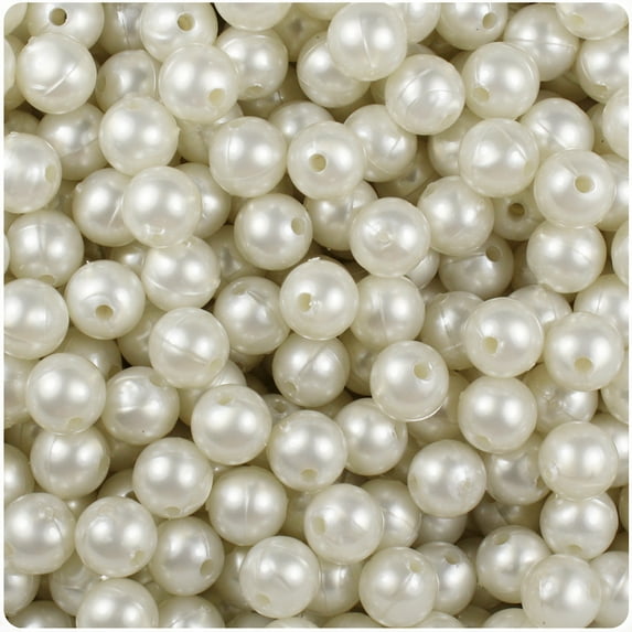 BeadTin Bridal Pearl 8mm Round Craft Beads (300pcs)