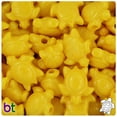 thumbnail image 1 of BeadTin Bright Yellow Opaque 23mm Sea Turtle Pony Beads (24pcs), 1 of 1