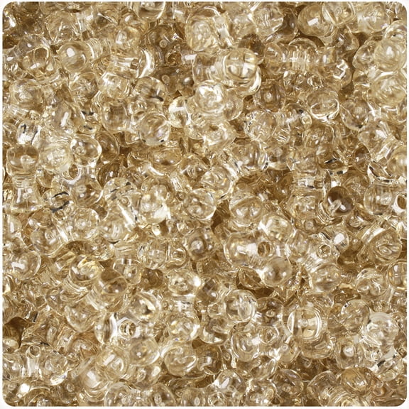 BeadTin Champagne Transparent 11mm TriBead Craft Beads (500pcs)