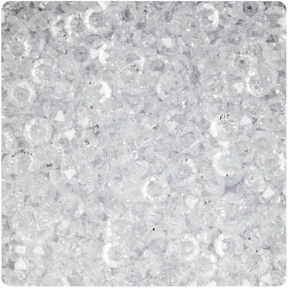 BeadTin Crystal Transparent 6mm Faceted Rondelle Craft Beads (1350pcs)