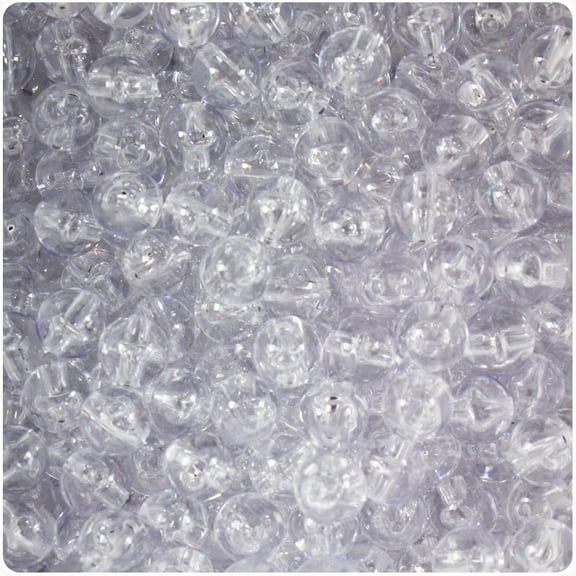 BeadTin Crystal Transparent 8mm Round Craft Beads (300pcs)
