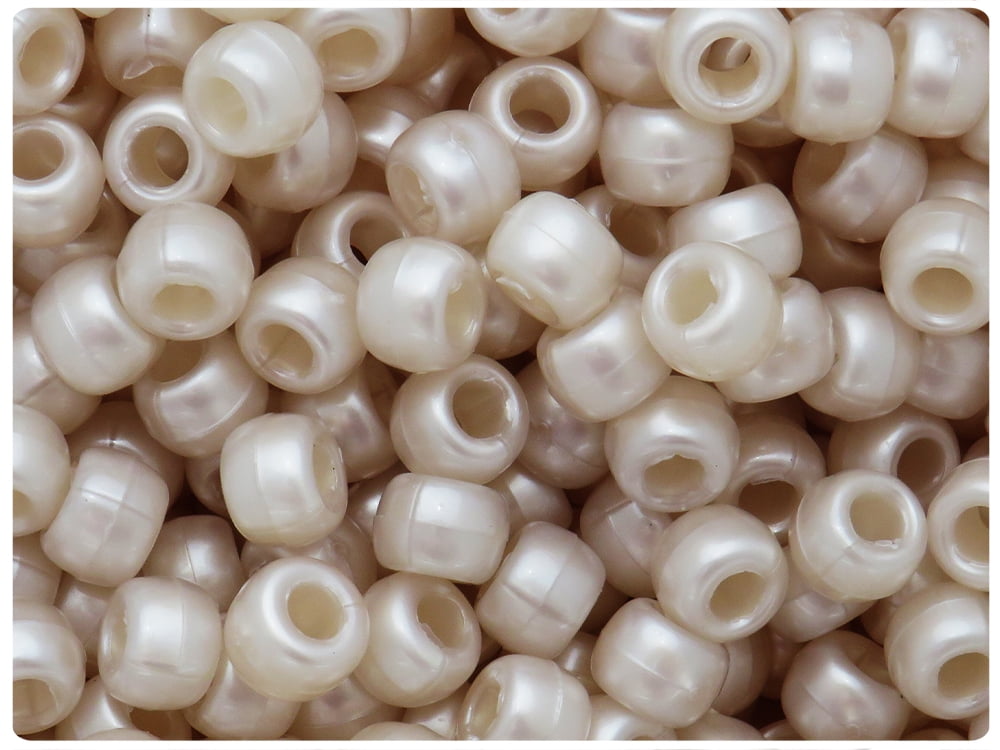 500pcs Dark Gold Bronze Pearl Pony Beads - 9mm Barrel Beads For Jewelry Making