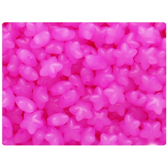 BeadTin Dark Pink Translucent 10mm Star Plastic Craft Beads (125pcs)