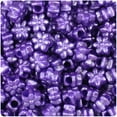 thumbnail image 1 of BeadTin Dark Purple Pearl 13mm Flower Pony Beads (250pcs), 1 of 1