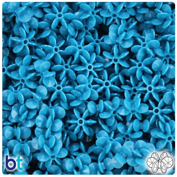 BeadTin Dark Turquoise Opaque 12mm SunBurst Craft Beads (450pcs)