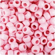 BeadTin Dusty Rose Opaque 9mm Barrel Pony Beads (500pc)