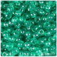 thumbnail image 1 of BeadTin Emerald Transparent 9mm Faceted Barrel Pony Beads (500pcs), 1 of 1