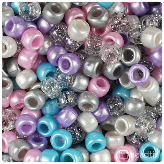 BeadTin Fairy Tale Mix 9mm Barrel Pony Beads (500pcs)