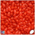 thumbnail image 1 of BeadTin Fire Red Transparent 9mm Oat Plastic Beads (500pcs), 1 of 1