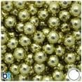 thumbnail image 1 of BeadTin Gold Metallic 12mm Round Plastic Craft Beads (75pcs), 1 of 1