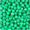 thumbnail image 1 of BeadTin Green Opaque 8mm Faceted Round Craft Beads (450pcs), 1 of 2