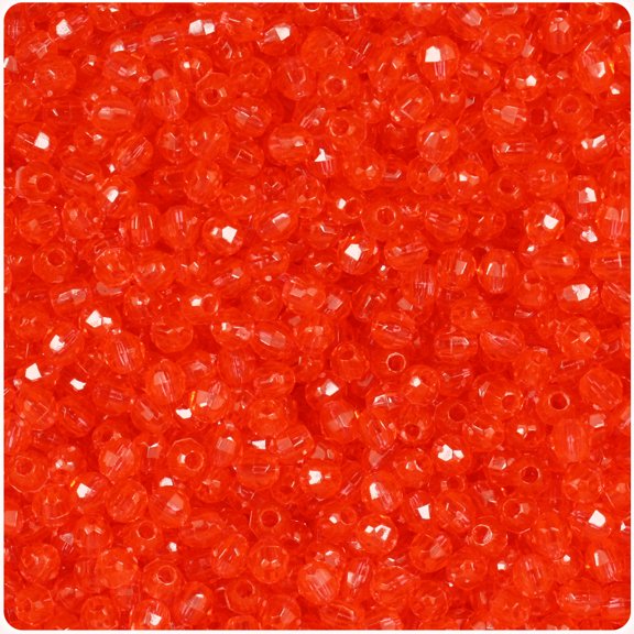 BeadTin Hyacinth Transparent 4mm Faceted Round Craft Beads (1350pcs)