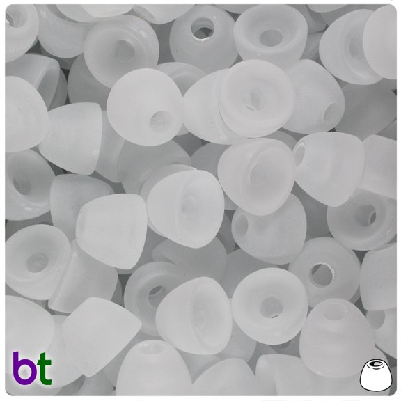 BeadTin Ice Frosted 12mm Bell Pony Beads (50pcs)