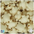 thumbnail image 1 of BeadTin Ivory Opaque 23mm Sea Turtle Plastic Pony Beads (24pcs), 1 of 1