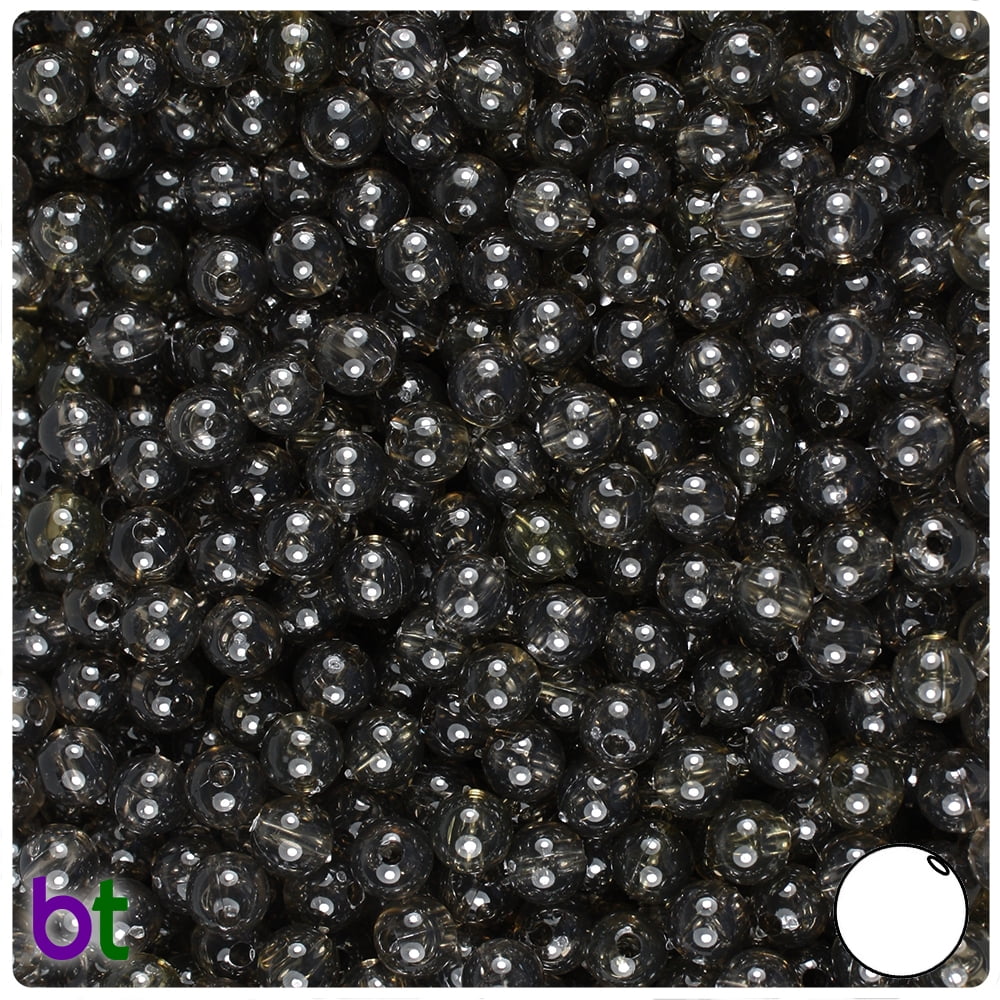 BeadTin Light Amethyst 8mm Faceted Round Plastic Craft Beads - 450 Pieces, Transparent