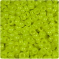 thumbnail image 1 of BeadTin Lemon Neon Bright 6.5mm Mini Barrel Pony Beads (1000pcs), 1 of 1
