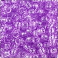 thumbnail image 1 of BeadTin Light Amethyst Transparent 9mm Barrel Pony Beads (500pc), 1 of 1