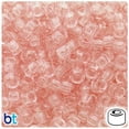 thumbnail image 1 of BeadTin Light Coral Transparent 9mm Barrel Pony Beads (500pcs), 1 of 1