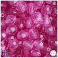 thumbnail image 1 of BeadTin Light Fuchsia Transparent 12mm Faceted Round Plastic Beads (180pcs), 1 of 1