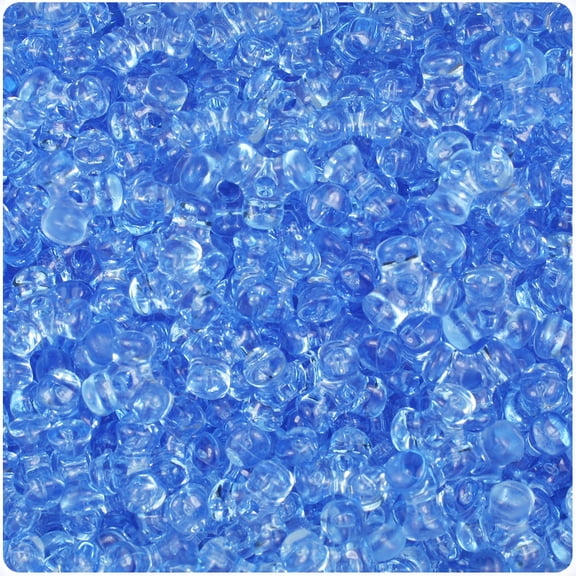 BeadTin Light Sapphire Transparent 11mm TriBead Craft Beads (500pcs)
