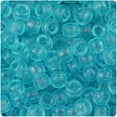 thumbnail image 1 of BeadTin Light Turquoise Frosted 9mm Barrel Pony Beads (500pcs), 1 of 1